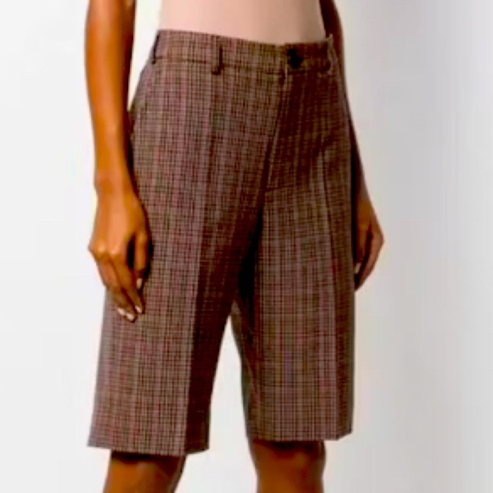 YMC London Checked Knee-Length Shorts